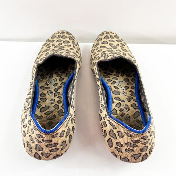 Rothys Spotted Leopard Print Slip On Round Toe Loafers Flat Tan 6.5 - Picture 7 of 9